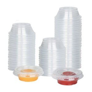 0.5oz（15ml）Disposable Plastic Portion Cups with Lids Manufacturer