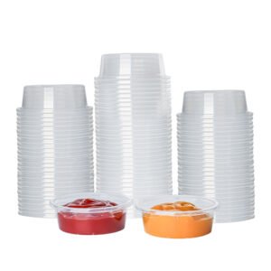2oz（60ml）Disposable Plastic Pots with Lids Manufacturer