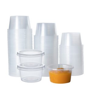 4oz（90ml）Disposable Plastic Pots with Lids Bulk