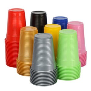 7oz Disposable Plastic Party Drinking Tinted Cups